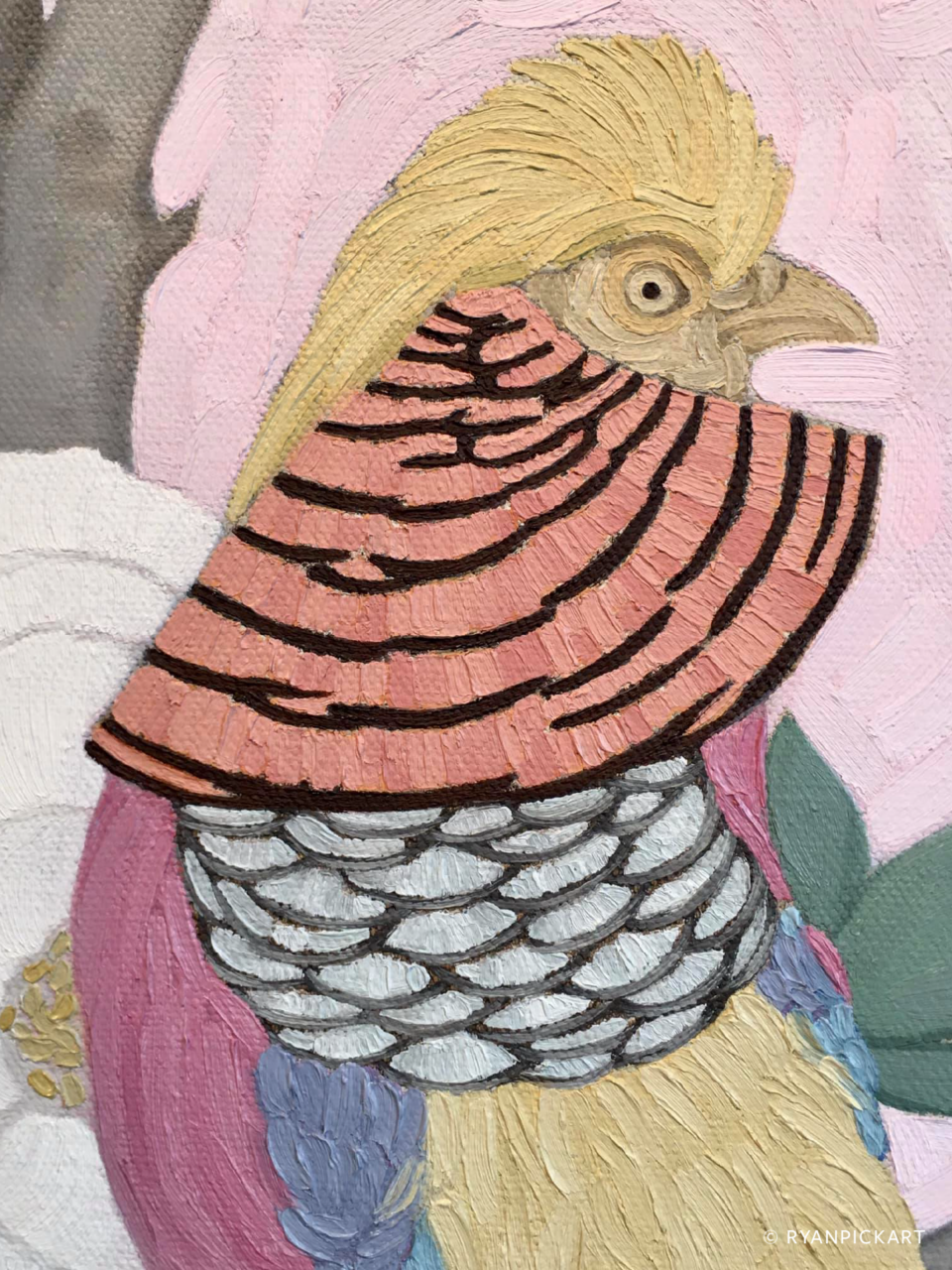 detail of artwork painting by Ryan Pickart titled "Bathsheba"