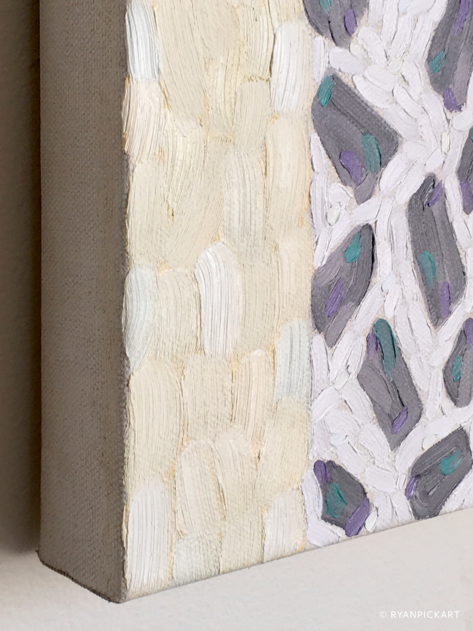 detail of artwork painting by Ryan Pickart titled "Dania"