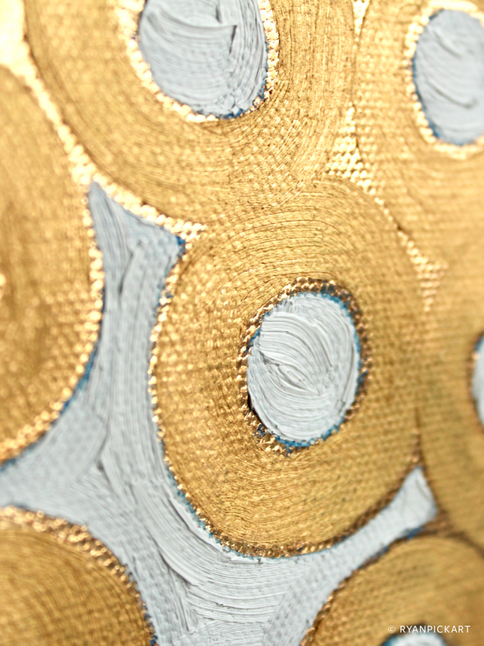 detail of artwork painting by Ryan Pickart titled "Jeanne"