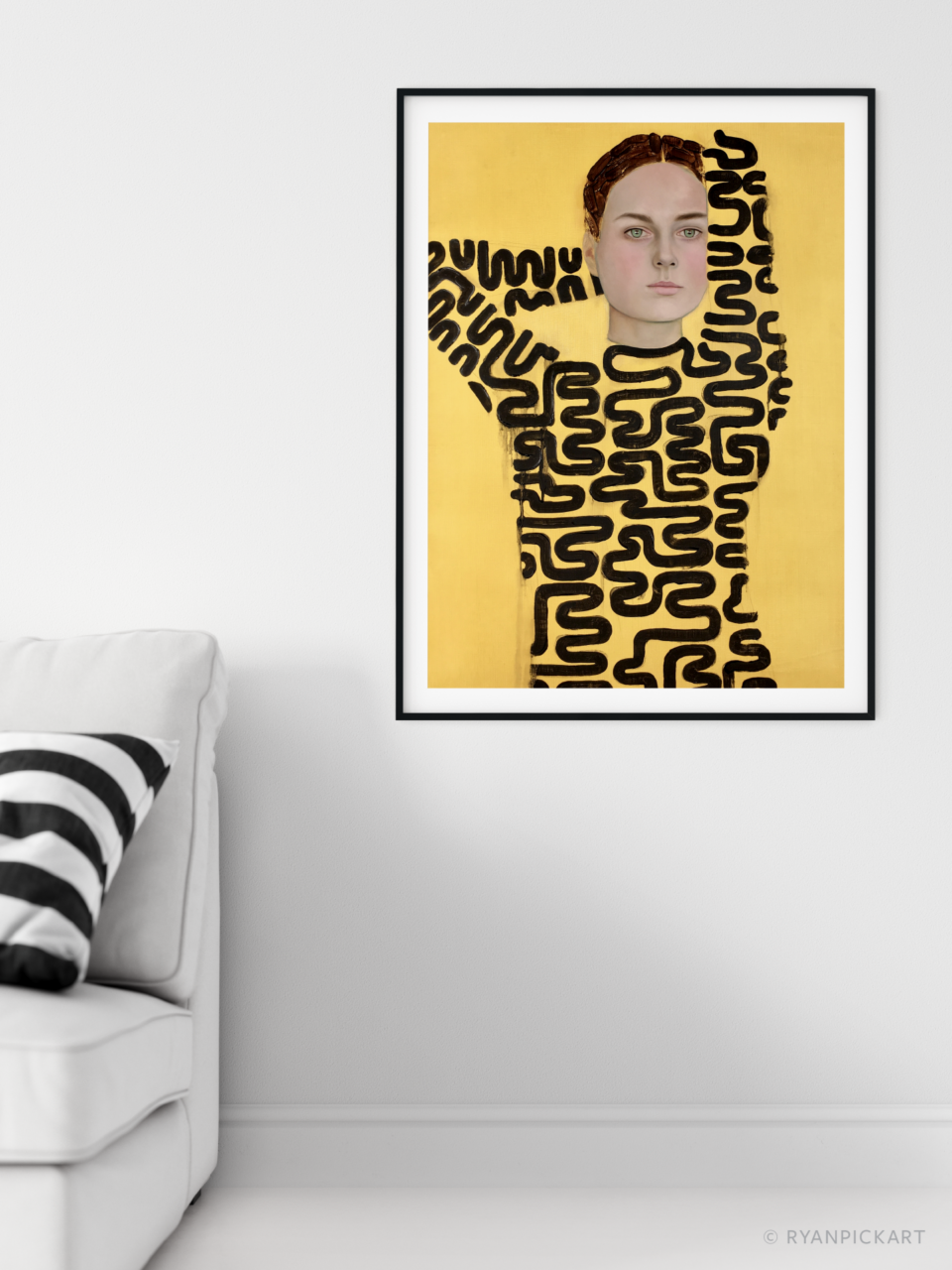 artwork painting in scene by Ryan Pickart titled "Siren 1"