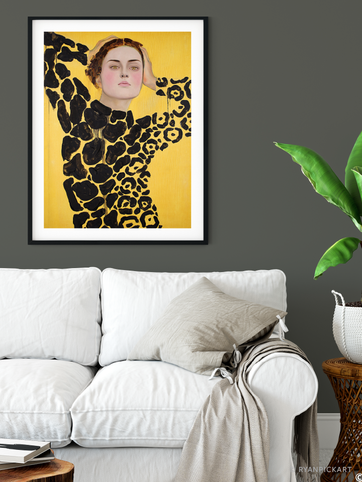 artwork painting in scene by Ryan Pickart titled "Siren 2"