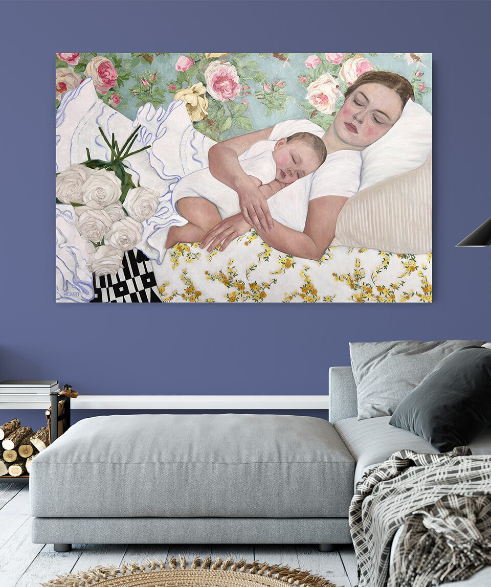 artwork painting by Ryan Pickart titled "Mother and Child" virtual display